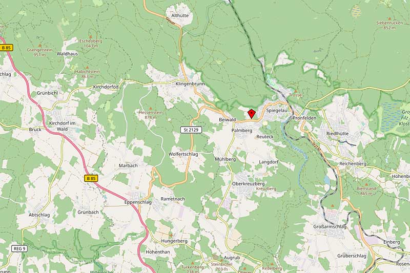 Karte Spiegelau / Bayerischer Wald